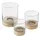 ATMOSPHERA CREATEUR D'INTERIEUR Atmosphera - Set aus 3 Windlichtern Sommer - Glas und Holz - Transparent