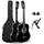 3rd Avenue XF 3/4 Flamencogitarren-Starterset in Junior-Größe für Kinder, Konzertgitarre mit Nylonsaiten, mit Gigbag, Kapodaster und Plektren – in Schwarz
