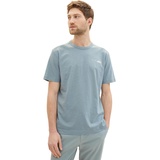 TOM TAILOR Herren T-Shirt mit kleinem Logo-Print, 27475 - Grey Mint, S