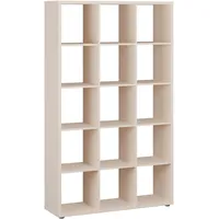 Forte Standregal Raumteiler 107,2 x 32,9 x 176,3 cm Beige