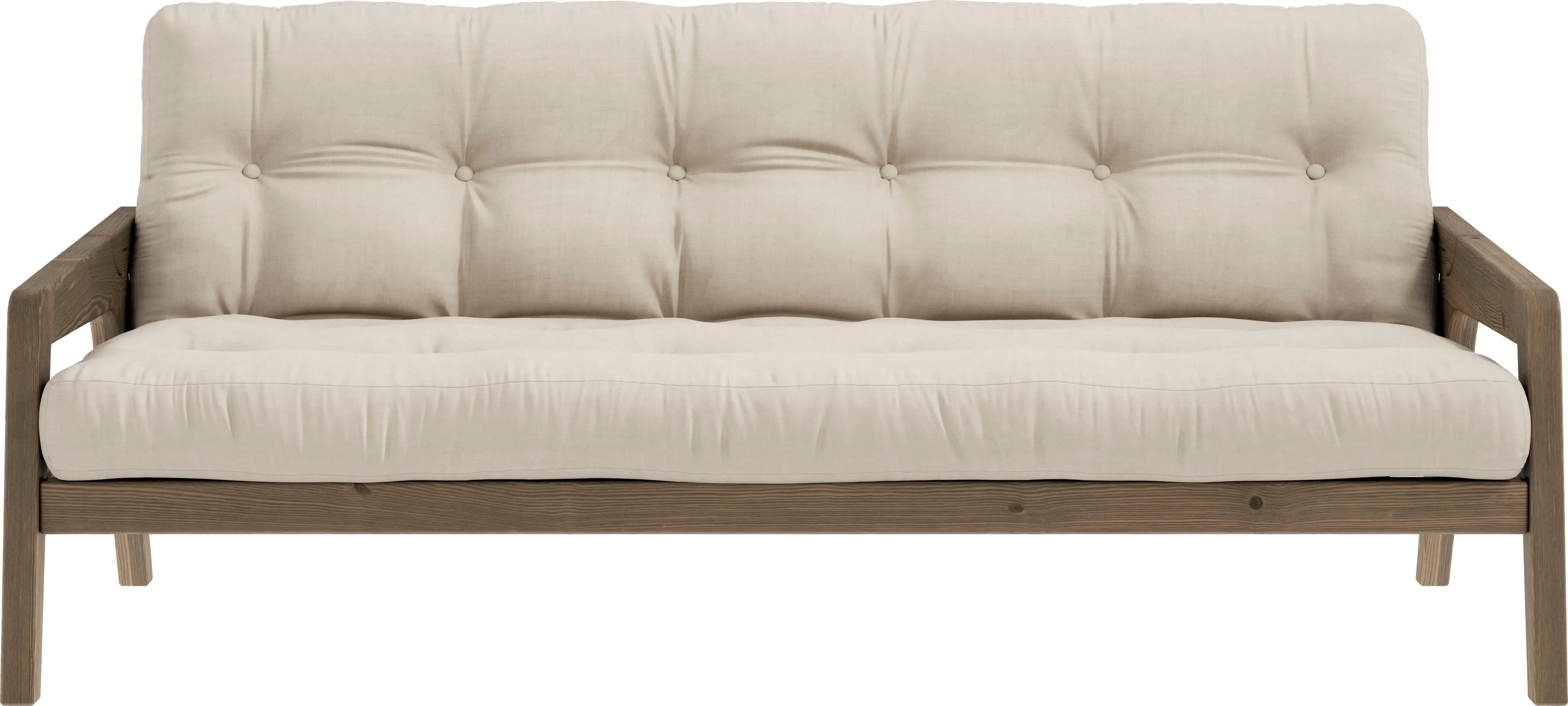 Karup Design Schlafsofa, Mit Holzstruktur, inkl. Futonmatratze, Liegefläche 130x190 cm Karup Design beige