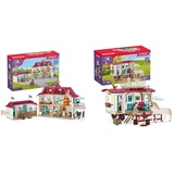 SCHLEICH 42551 Horse Club Lakeside Pferdehof, ab 5 Jahren, HORSE Club - Spielset, 192 Teile & 42593 Wohnwagen für geheime Club-Treffen, ab 5 Jahren, HORSE Club - Spielset, 95 Teile