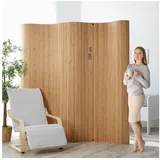 Homestyle4u Paravent Raumteiler Bambus Braun 250x200 cm | Gr.: onesize