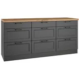 Lomadox Unterschrank MONTERREY-03 180 x 0 x 0 cm Grau