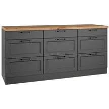 Lomadox Unterschrank MONTERREY-03 180 x 0 x 0 cm Grau