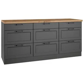 Lomadox Unterschrank MONTERREY-03 180 x 0 x 0 cm Grau