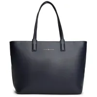 Tommy Hilfiger Damen Tote Bag Tasche Logotape mit Reißverschluss, Blau (Space Blue Corp), Einheitsgröße - Einheitsgröße
