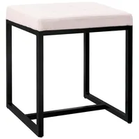 CLP Sitzhocker Barci mit schwarzem Gestell creme/Stoff