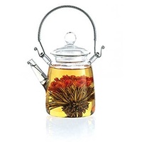 Kleine Glas-Teekanne für Teeblüte, 300ml 1 Stück