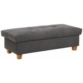 Home Affaire Hocker Lyla Luxus-Microfaser 131 x 42 x 61 cm Grau