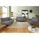 Home Affaire Polstergarnitur HOME AFFAIRE "Saltare elegant & komfortabel,, 3-2-1, bequem, Designfuß", grau (dunkelgrau), H:78cm T:82cm, Sitzmöbel-Sets