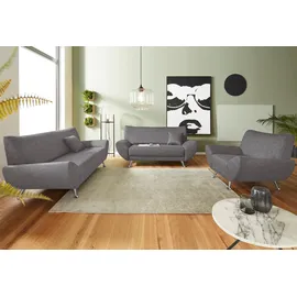 Home Affaire Polstergarnitur HOME AFFAIRE "Saltare elegant & komfortabel,, 3-2-1, bequem, Designfuß", grau (dunkelgrau), H:78cm T:82cm, Sitzmöbel-Sets