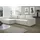 Fun Möbel Ecksofa Schlafsofa Sofa CONOR PREMIUM Kunstleder Soft Weiß Ottomane Links - Weiß