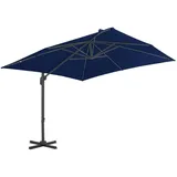 vidaXL Ampelschirm mit Aluminium-Mast 300 x 300 cm azurblau