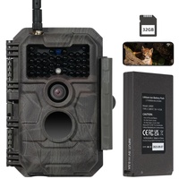 GardePro E6P Max Wildkamera WLAN, Wiederaufladbare 8000mAh Batterie, integrierte SD Karte, 48MP 1296P, E6PMB Wildtierkamera mit bewegungsmelder nachtsicht, Handyübertragung