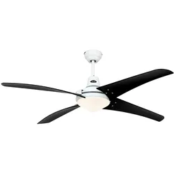 Deckenventilator MIRAGE - Lack Weiß / Kunststoff Lack schwarz / Mit Fernbedienung