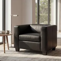 Mendler Sessel Lille Kunstleder 0 x 0 x 0 cm Schwarz mit Rollen