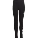 adidas Essentials Linear Logo Cotton Leggings Black / White 164    