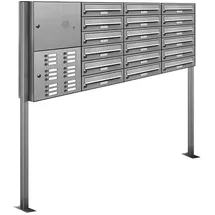AL Briefkastensysteme Standbriefkasten 18 Fach Silber