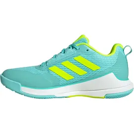 adidas Novaflight 2 Hallenschuhe Damen JR9569 - flash aqua/lucid lemon/cloud white 38 2/3