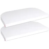 babybay Jersey Spannbetttuch Deluxe Doppelpack für Maxi, Midi, Boxspring, Comfort und Comfort Plus 89 x 50 cm - weiß,