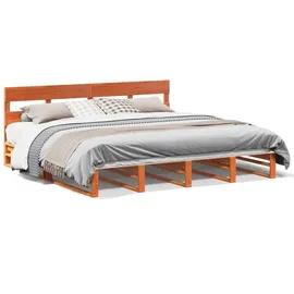 vidaXL Massivholzbett 180 x 200 cm Braun