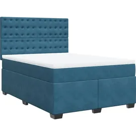 vidaXL Boxspringbett 140 x 200 cm Blau