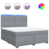 vidaXL Boxspringbett 180 x 200 cm Hellgrau