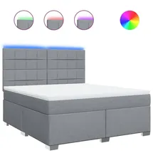 vidaXL Boxspringbett 180 x 200 cm Hellgrau