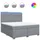 vidaXL Boxspringbett 180 x 200 cm Hellgrau