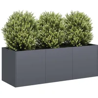 VidaXL Pflanzkübel Anthrazit 120x40x40 cm Kaltgewalzter Stahl