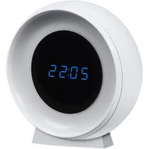 LEDVANCE NIGHTLUX Digitale Uhr & Nachtlicht mit Sensor, 0,3W, 5lm, Batterbetrieb, USB-Ladekabel, Farbwechselfunktion für weißes Licht, einfache Montage, nur für Innenräume geeignet (auch Feuchträume)