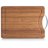 Zeller Schneidebrett mit Chromgriff 40 x 28 x 1.5 cm, Bamboo