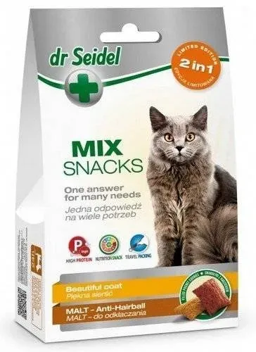 Dr Seidel Leckerer 2in1 für schönes Fell & Anti-Hairball 60g (Rabatt für Stammkunden 3%)