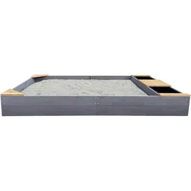 Axi Holzsandkasten Kelly mit Becken und Bank Braun/Grau