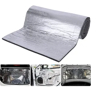 Dämmmatte Auto Schallschutzmatte Isolierung Matte Schaumstoff, selbstklebende Mattenrolle, Feuerfest, Feuchtigkeitsfest, Wasserdicht,200cm*50cm*10mm