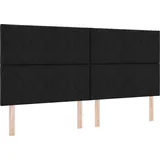 vidaXL Kopfteil Schwarz 200 cm Stoff