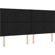 vidaXL Kopfteil Schwarz 200 cm Stoff 3338555