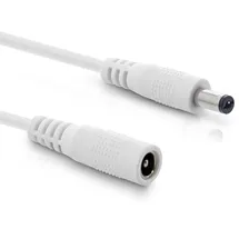 InLine Verlängerungskabel, DC Stecker 5,5x2,1mm, weiß, 1m