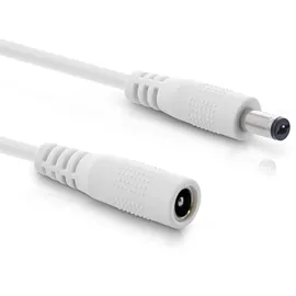InLine Verlängerungskabel, DC Stecker 5,5x2,1mm, weiß, 1m
