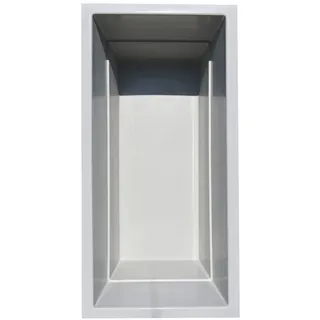 GFK Rechteckbecken (Grau) 300 x 150 x 100cm Teichbecken Rechteckig Gartenteich