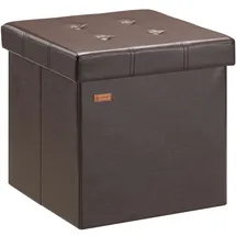 CASARIA Sitzhocker mit Stauraum dunkelgrau 38x38x38cm faltbar