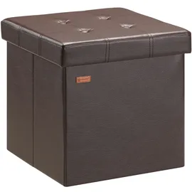 CASARIA Sitzhocker mit Stauraum dunkelgrau 38x38x38cm faltbar