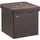 CASARIA Sitzhocker mit Stauraum dunkelgrau 38x38x38cm faltbar