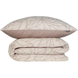 SCHIESSER Leaves Floral Taupe 135 x 200 cm + 80 x 80 cm