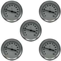feueranker® Bimetall Thermometer Zeigerthermometer 0-120°C Tauchhülse