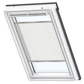 VELUX Plissee Uni Weiß 1016 Faltstore, FK04 1016K (Farbe: - 1016K, Farbe Schiene: Standard