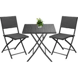 CASARIA Polyrattan Balkonmöbel 3tlg.