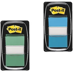 Post-it Index 2x Haftstreifen »Index« 43,2 x 25,4 mm, grün/blau grün, 4.32x2.54 cm