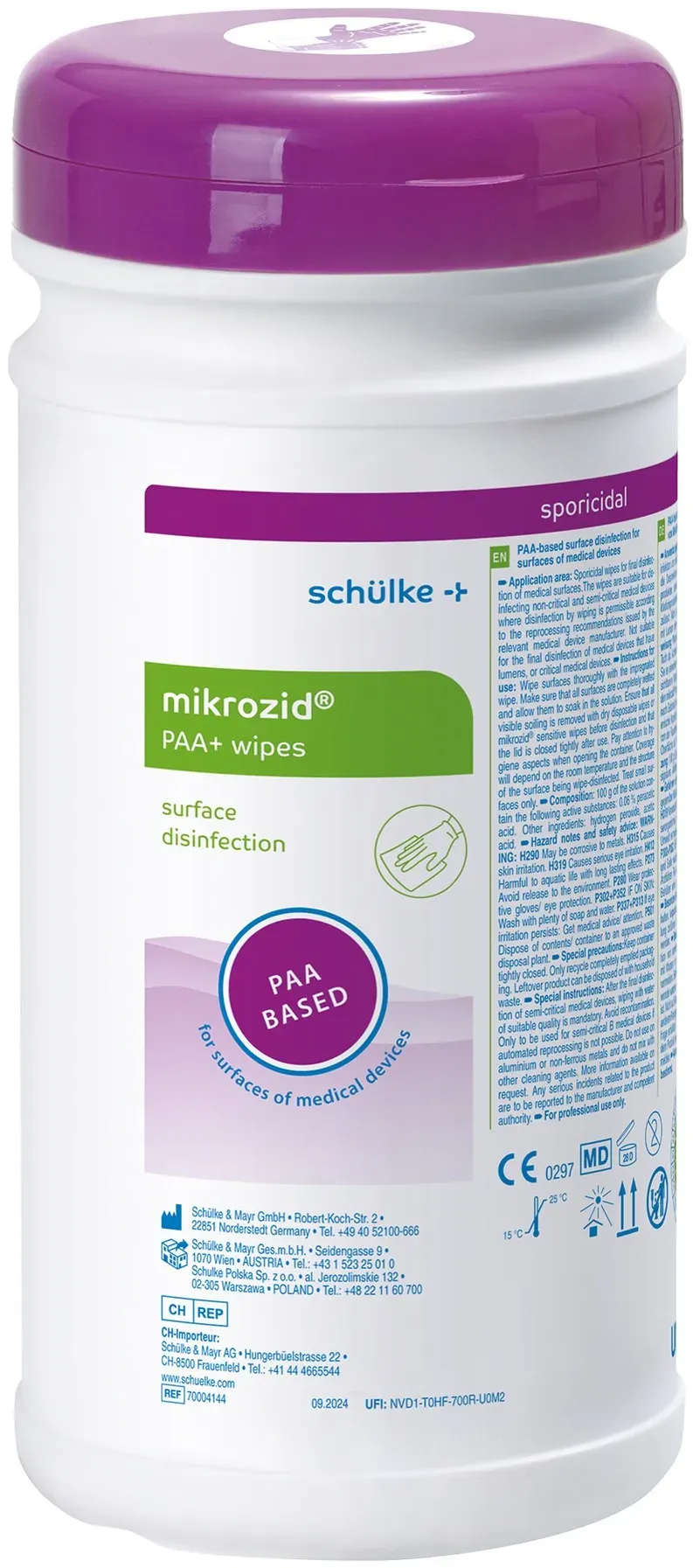 Schülke | mikrozid PAA+ wipes | Desinfektionstücher | 50 Stück
